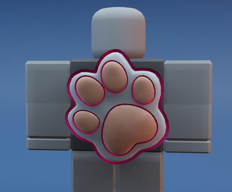 Untitled https://www.roblox.com/catalog/17361342407/Pink-Paws-Backpack